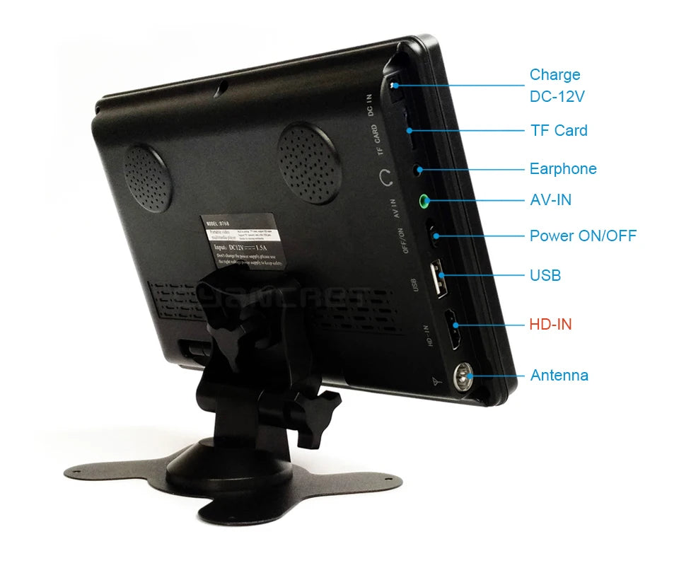 7-Inch Digital And Analog Mini Small Car Portable