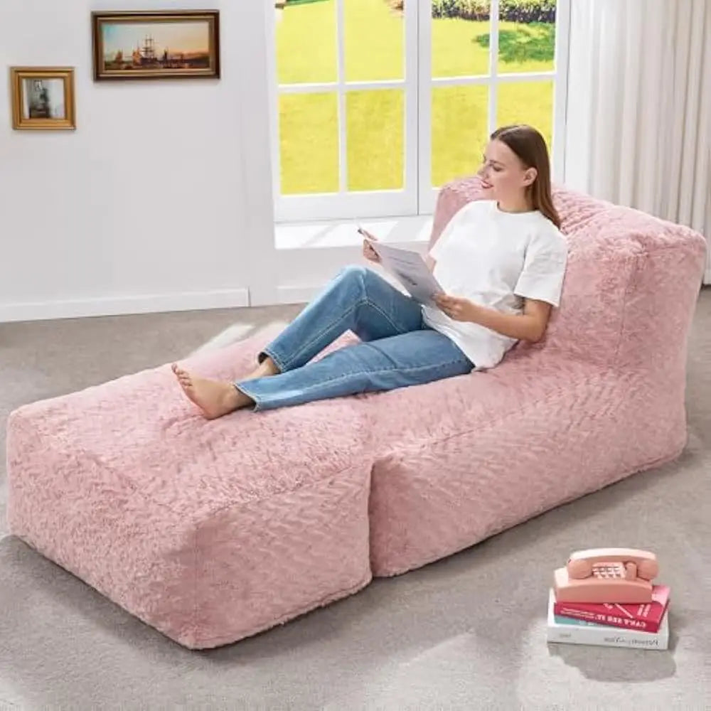 Big Bean Bag Lounger Chair, w/ Memory Foam