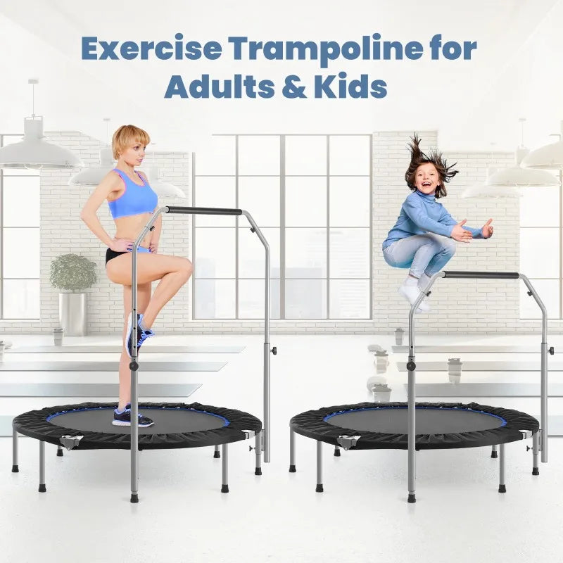 40" Collapsible Mini Trampoline with Foam Handles