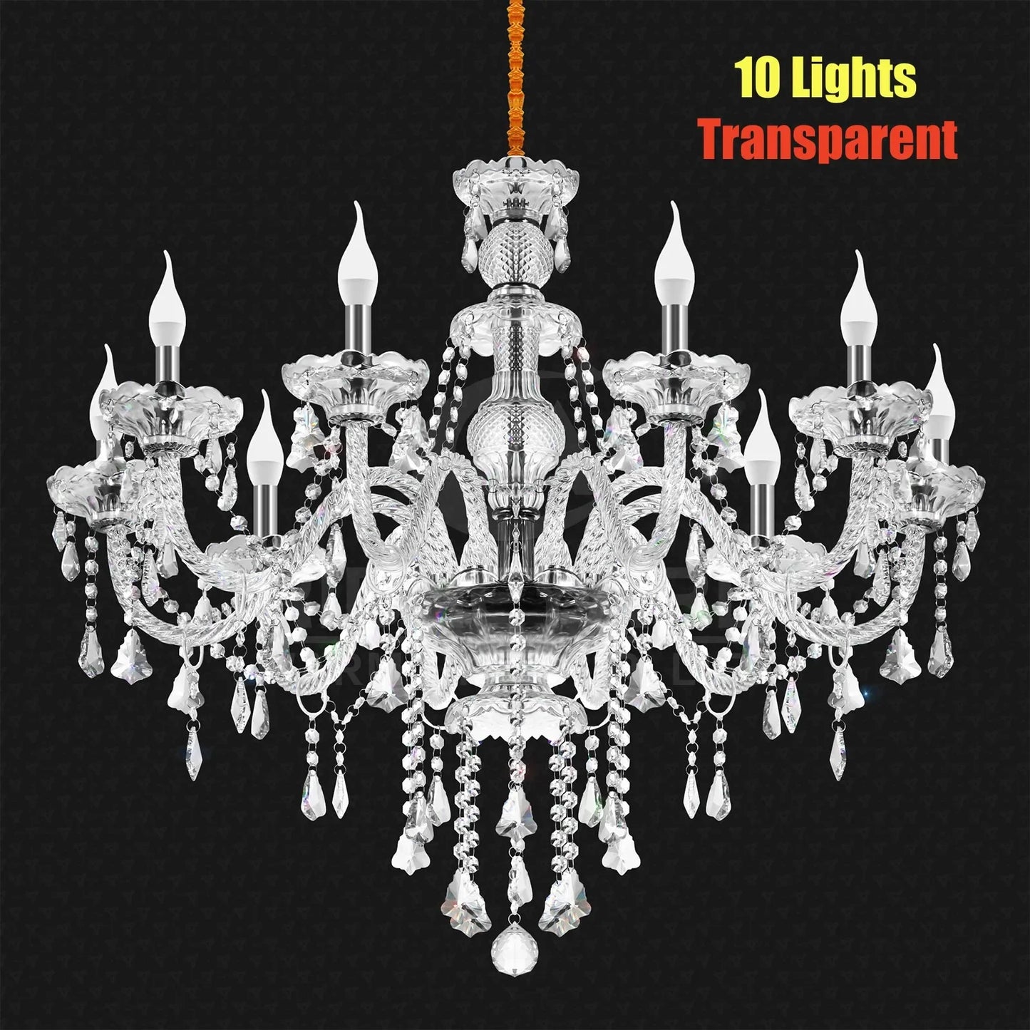 Crystal Chandelier Pendant Light Luxury Lamp LED Ceiling Light Vintage