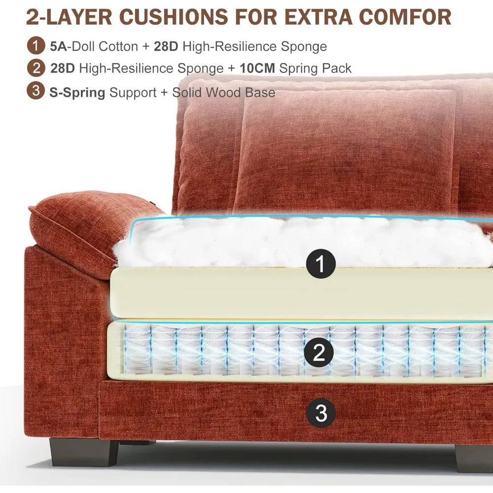 Oversized Accent Chair with Large Seat and Upholstered Armrests