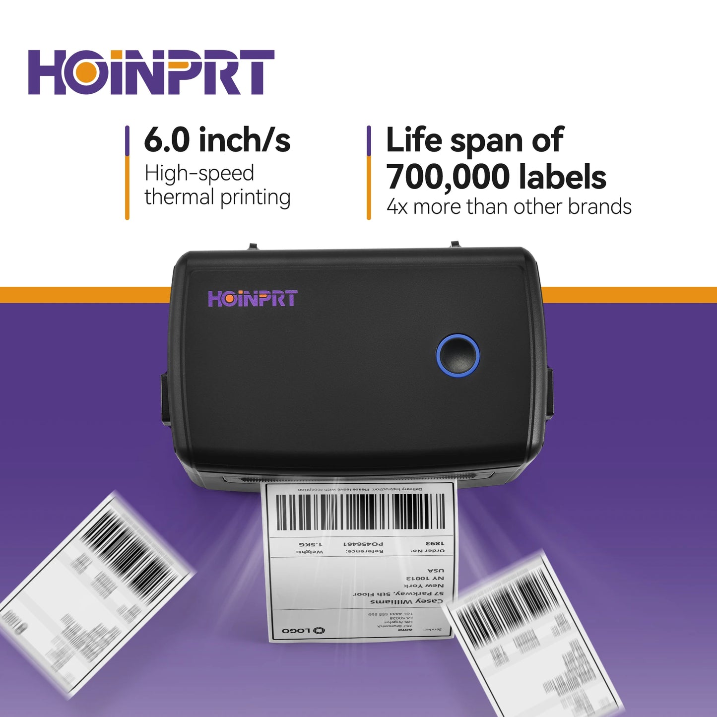 Thermal Label Printer for Small Business, High-Speed, Inkless