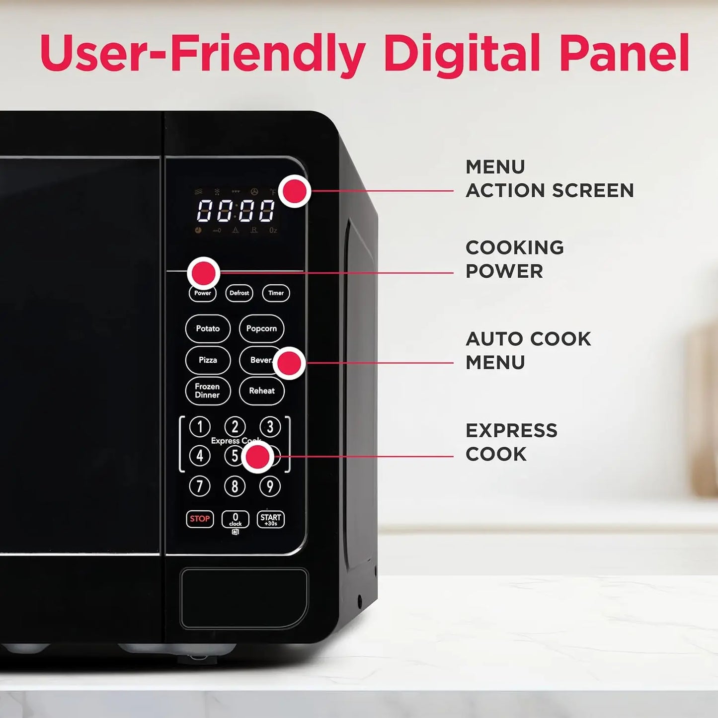 Compact Microwave, Black Design
