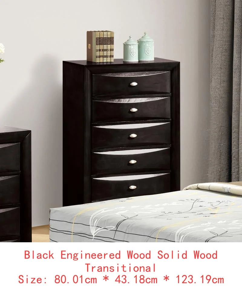 Contemporary Queen Bed with 2 Nightstands and Bookcase Headboard
