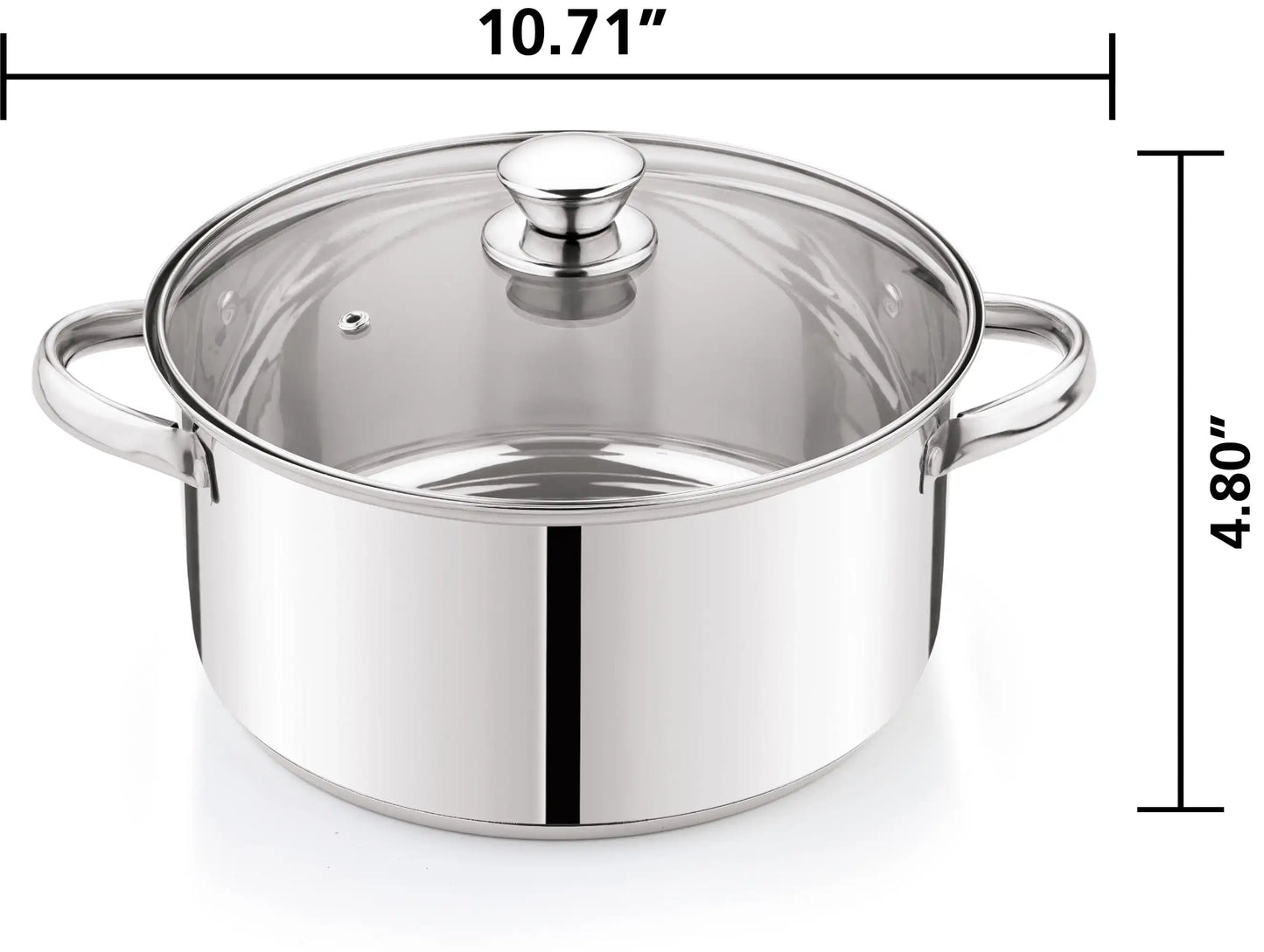 10-Piece Nonstick Stainless Steel Cookware Set
