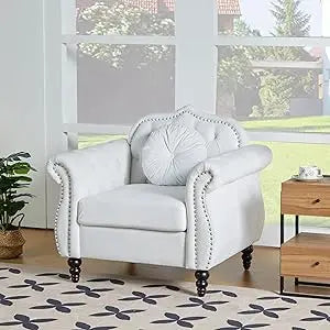 Chesterfield 2-Piece Sectional Sofa Set, Mid-Century Modern Upholstered