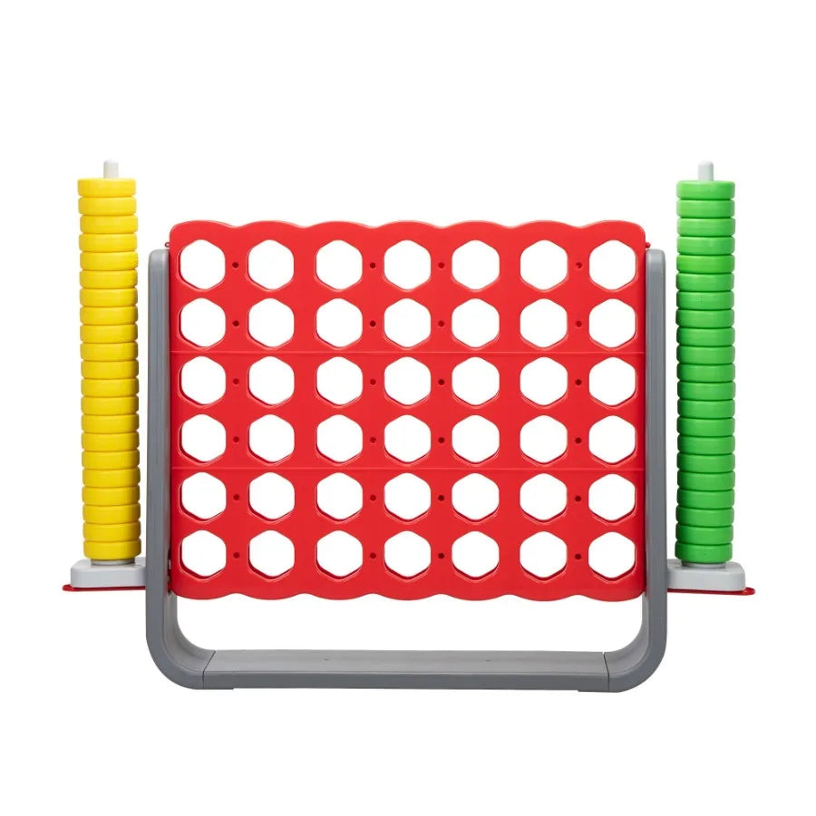 Giant Connect 4 with 42 Rings; Indoor Outdoor Game Set