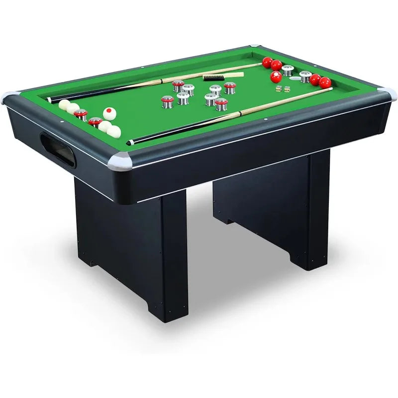 Bumper Pool Table – Includes Cues, Billiard Balls –for Adults & Kids