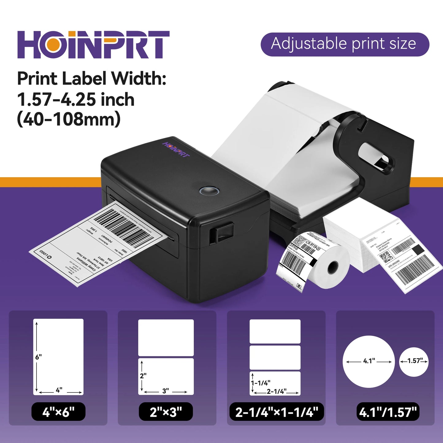 Thermal Label Printer for Small Business, High-Speed, Inkless