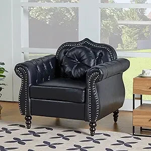 Chesterfield 2-Piece Sectional Sofa Set, Mid-Century Modern Upholstered