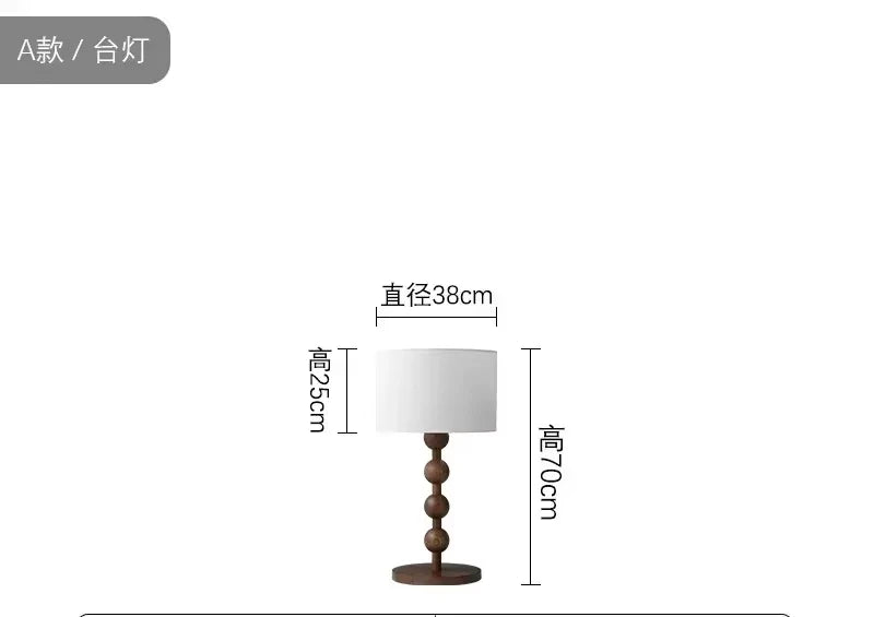 Vintage Floor Lamp Fabric Wood Vertical Light for Living Room
