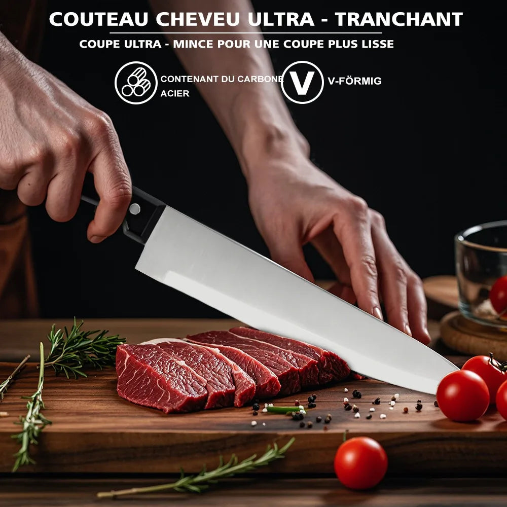 Full 15pcs Chef Knife Set Stainless Steel Kitchen Knives
