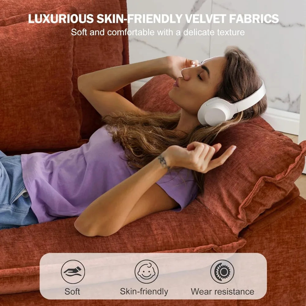 Oversized Accent Chair with Large Seat and Upholstered Armrests