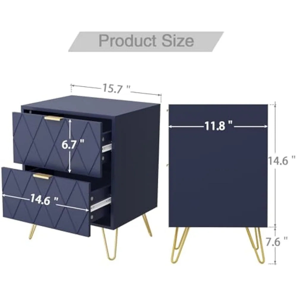 3 Pcs Bedroom Sets, 6 Drawer Dresser and Night Stands