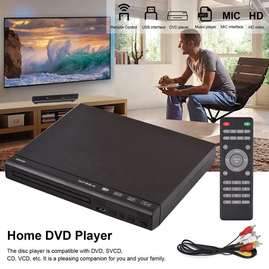 DVD CD Disc Player Digital Multimedia with Remote Control
