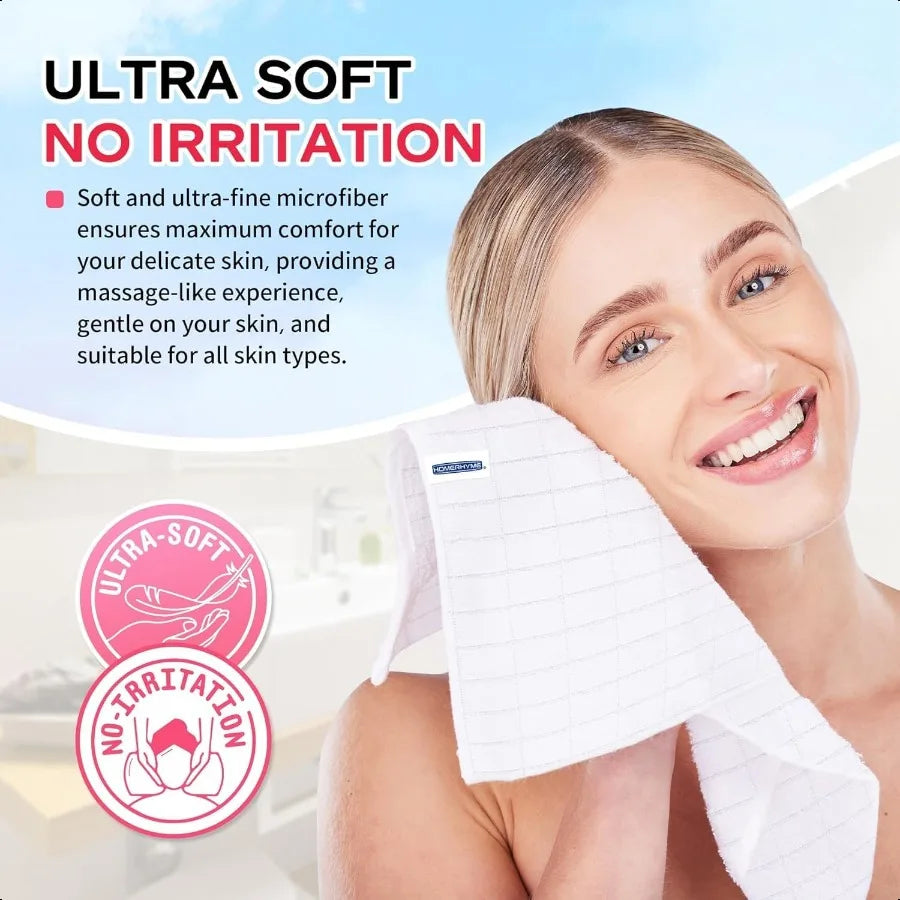 50 Pack Wash Cloths Soft Lint Free Quick Dry Absorbent