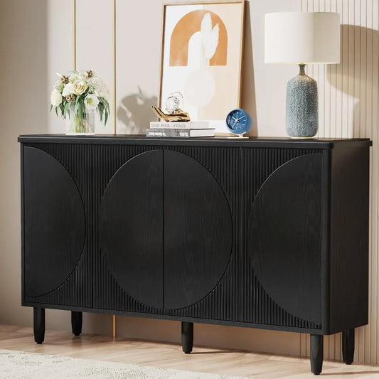 Buffet Cabinet Sideboard with Storage and Buffet Table with Doors