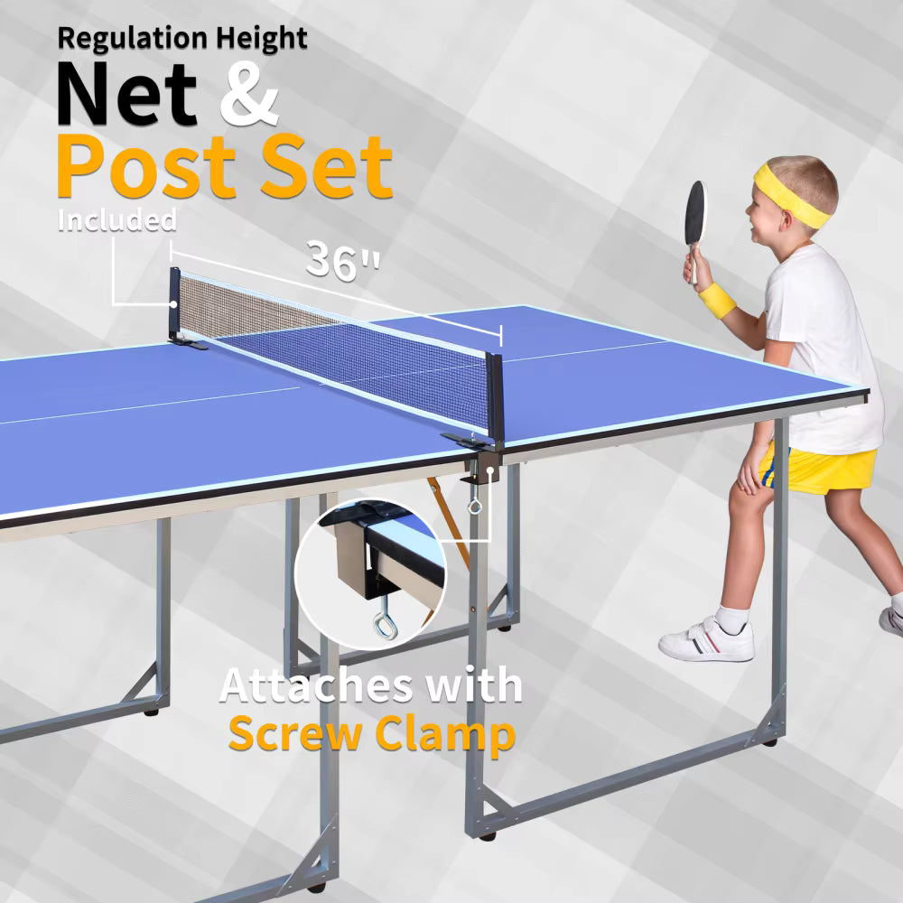 Foldable & Portable Ping Pong Table Set with Net