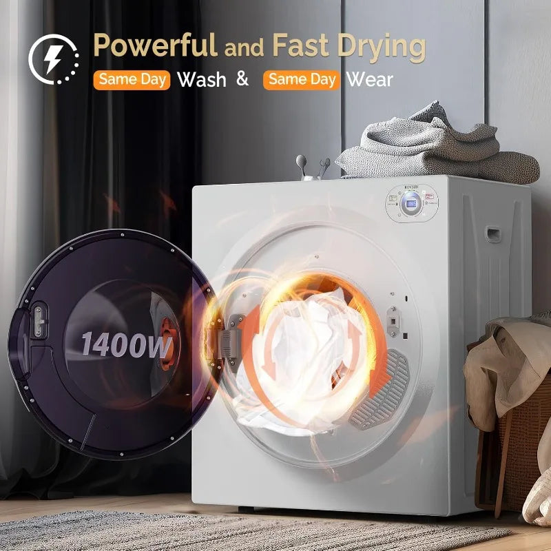 Portable Fast Drying Front Load Dryer with Stainless Steel Tub