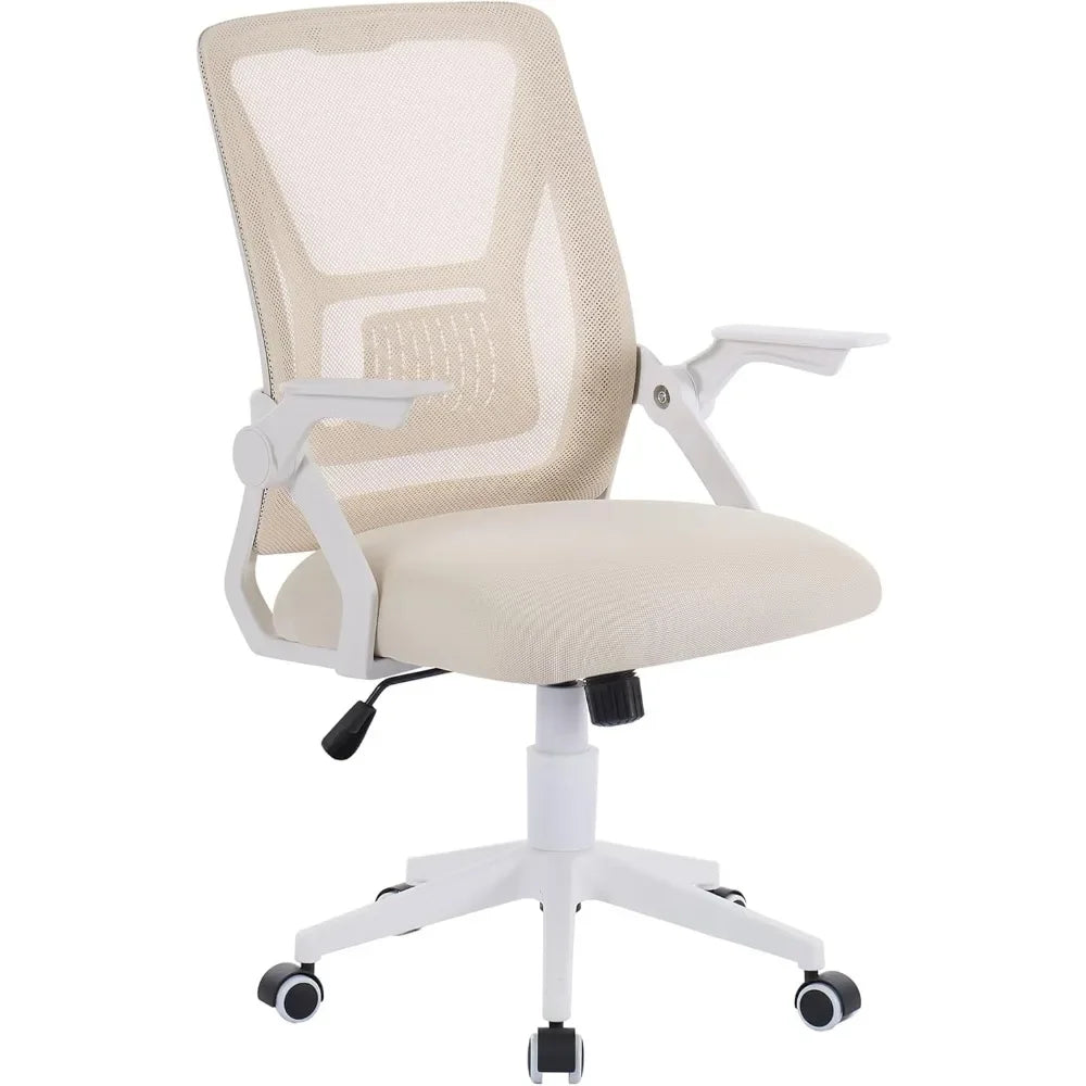 Mid-back Swivel Ergonomic Office Chair With Adjustable Arms Mesh Lumbar Support