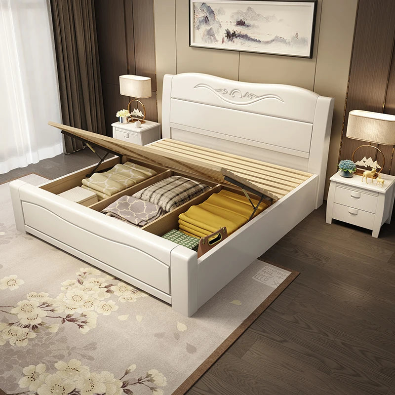 Children's Bed Luxury Double Modern Bed Design Nordic Wooden