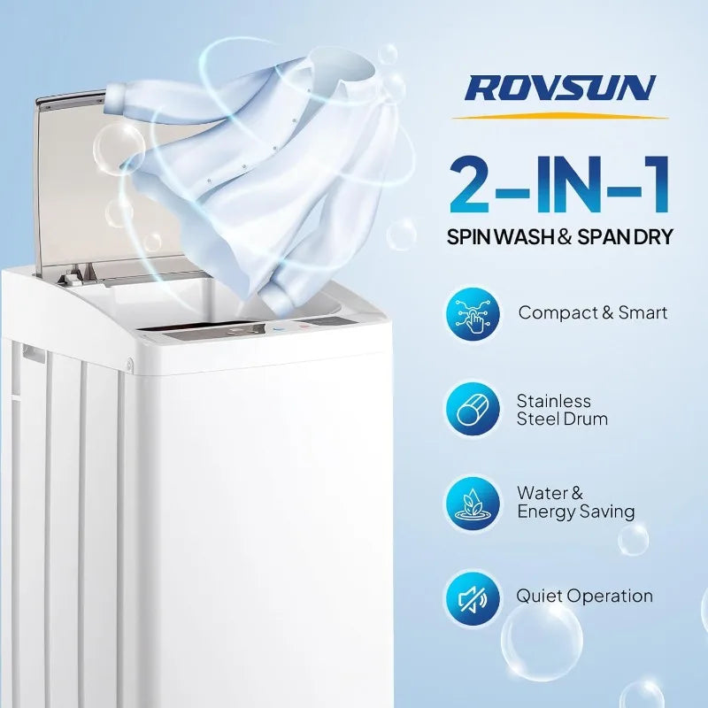 Full Automatic Washing Machine and Portable Clothes Dryer Set,