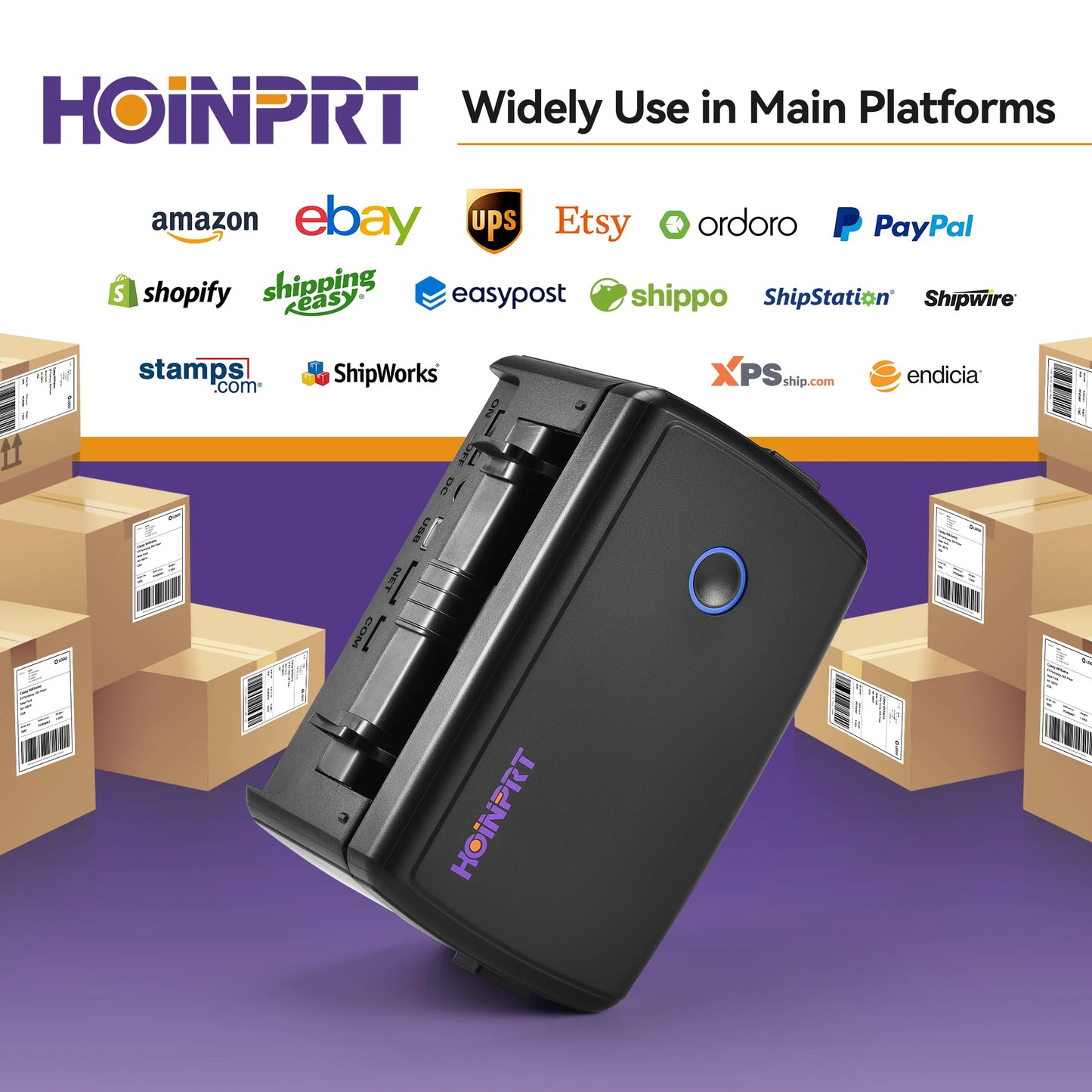 Thermal Label Printer for Small Business, High-Speed, Inkless