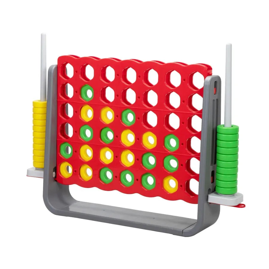Giant Connect 4 with 42 Rings; Indoor Outdoor Game Set