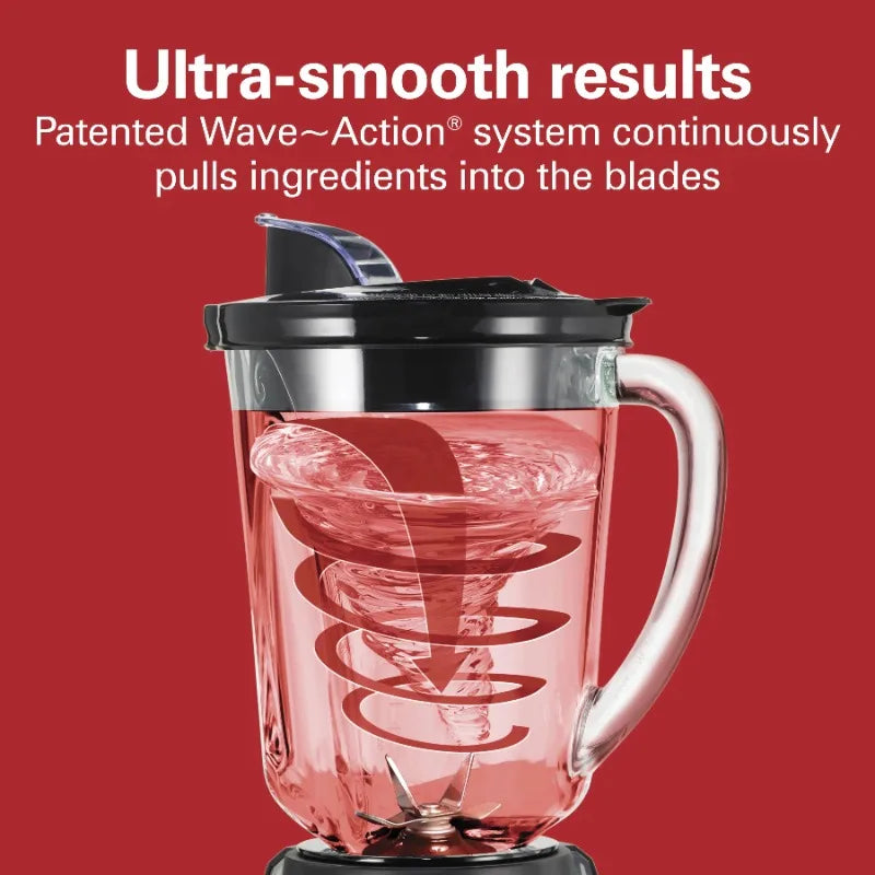 Wave Action Quiet Blender, 48 oz. Glass Jar, 12 Blending Functions