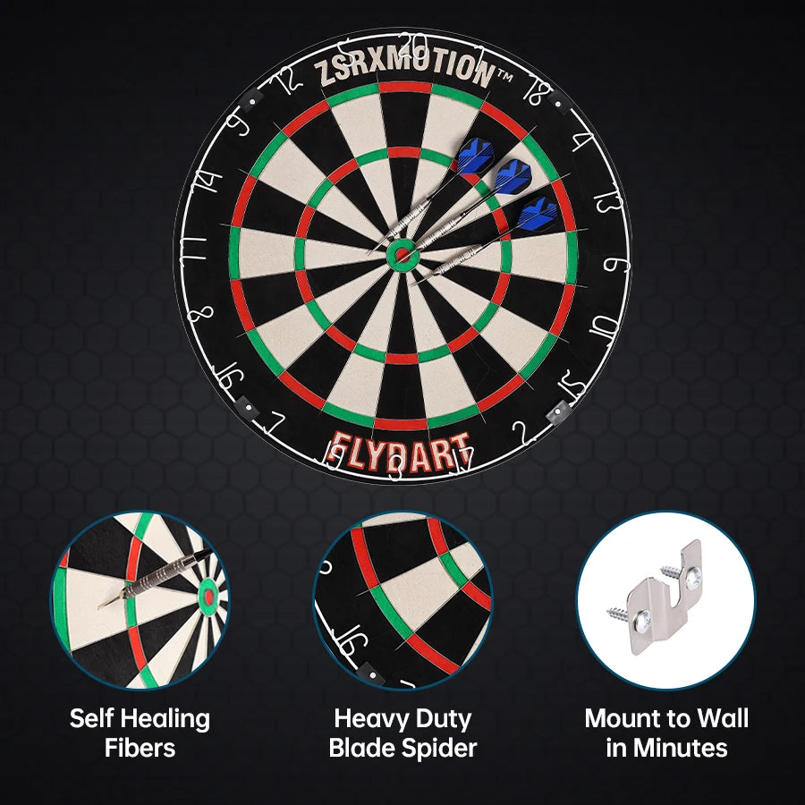 Professional Dart Board with 18 Inch  Steel Tip Darts
