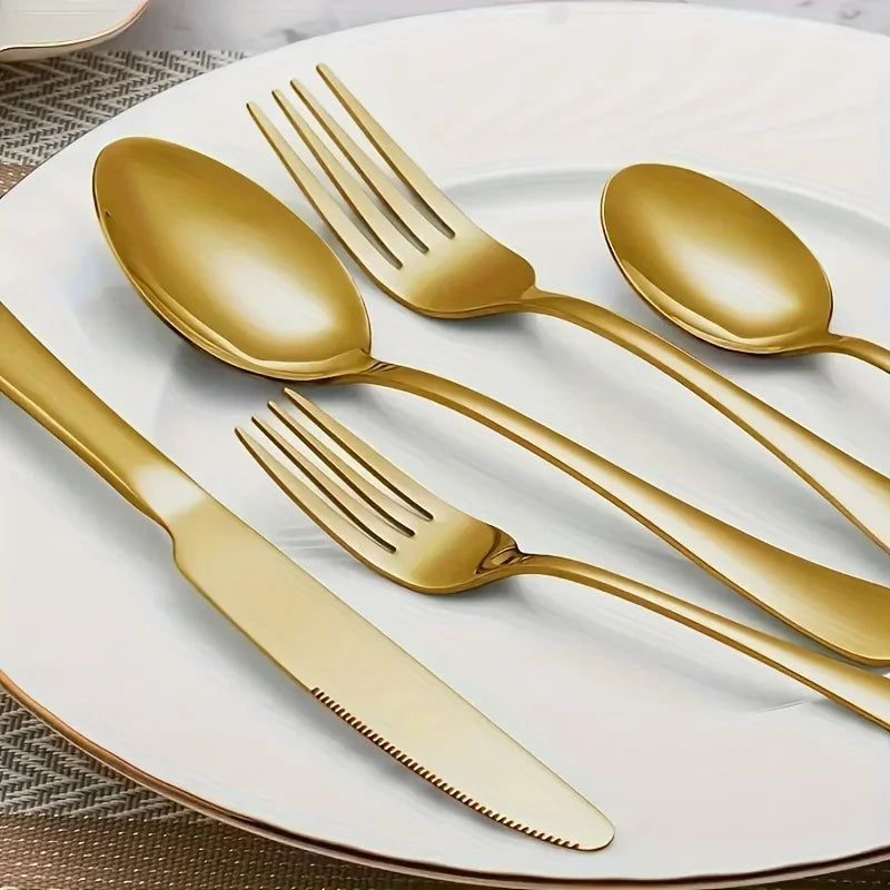 30/60-Piece Flatware Set, Stainless Steel Cutlery