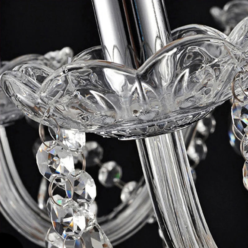 Classic 6 Lights Tassels Chandelier Crystal Modern Ceiling Light