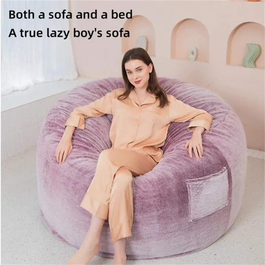 7Ft Giant Comfy Bean Bag Bed with Fluffy Surface