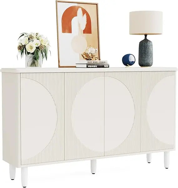 Buffet Cabinet Sideboard with Storage and Buffet Table with Doors