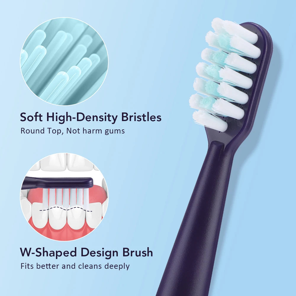 Electric Sonic Toothbrush Rechargeable Waterproof with 4 Soft Brush Heads