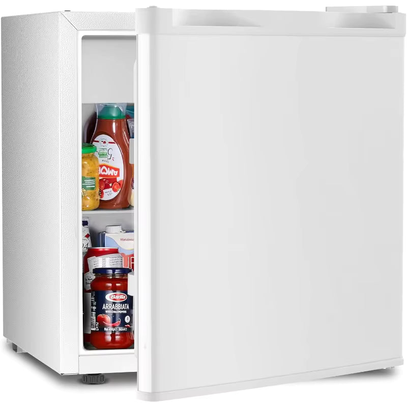 Mini Fridge Compact Refrigerator with Freezer, Single Reversible Door