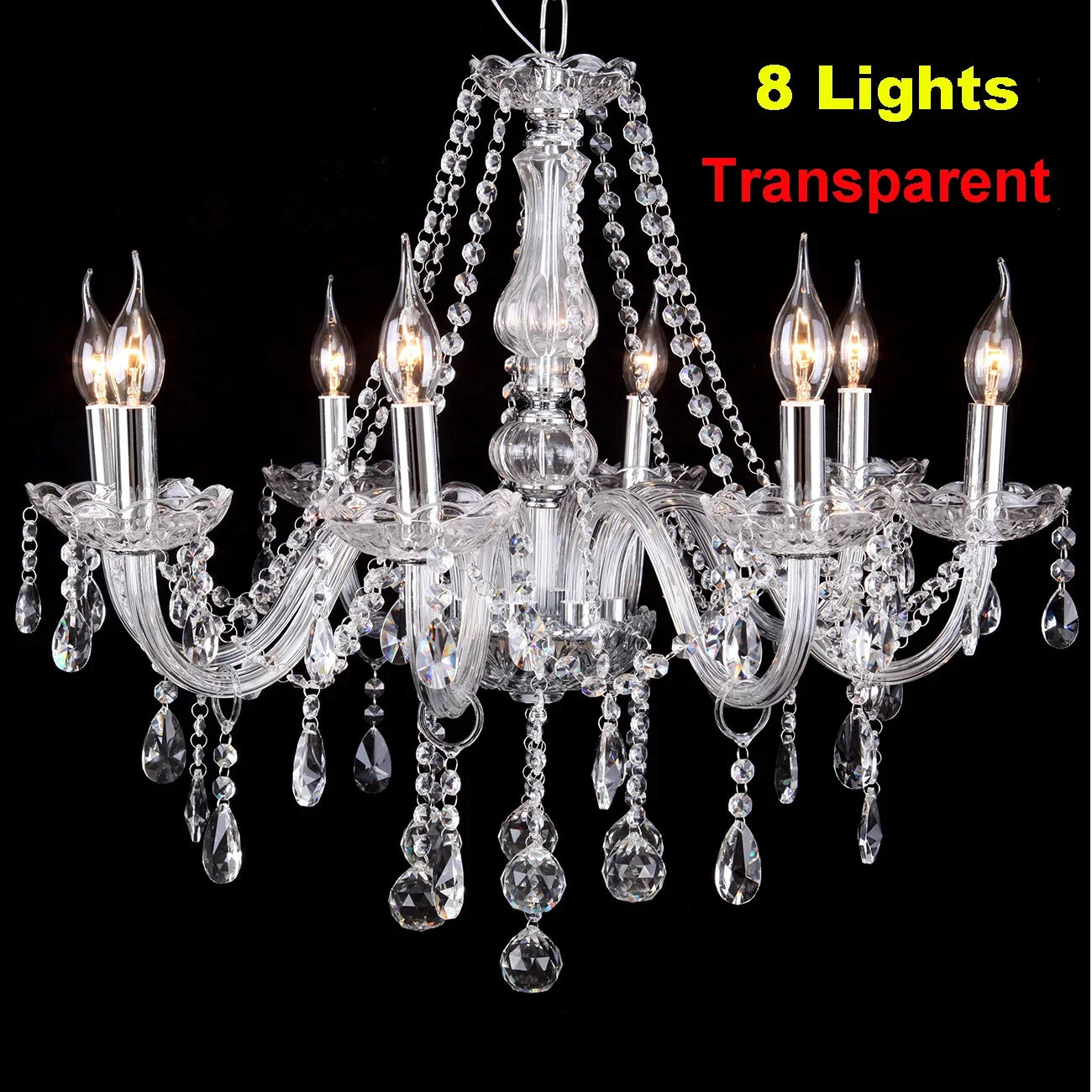Crystal Chandelier Pendant Light Luxury Lamp LED Ceiling Light Vintage