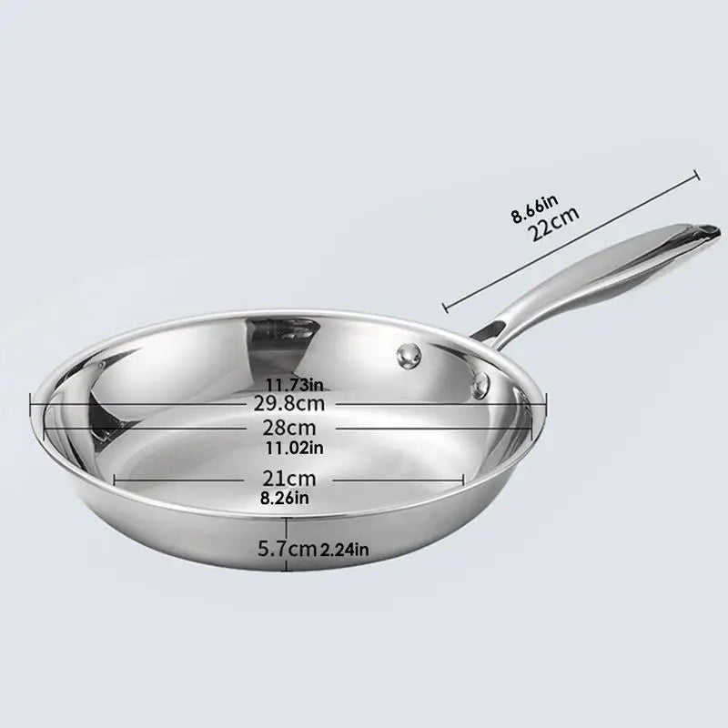 Stainless Steel Pans Oven-safe,Non-coated Non-stick Cookware