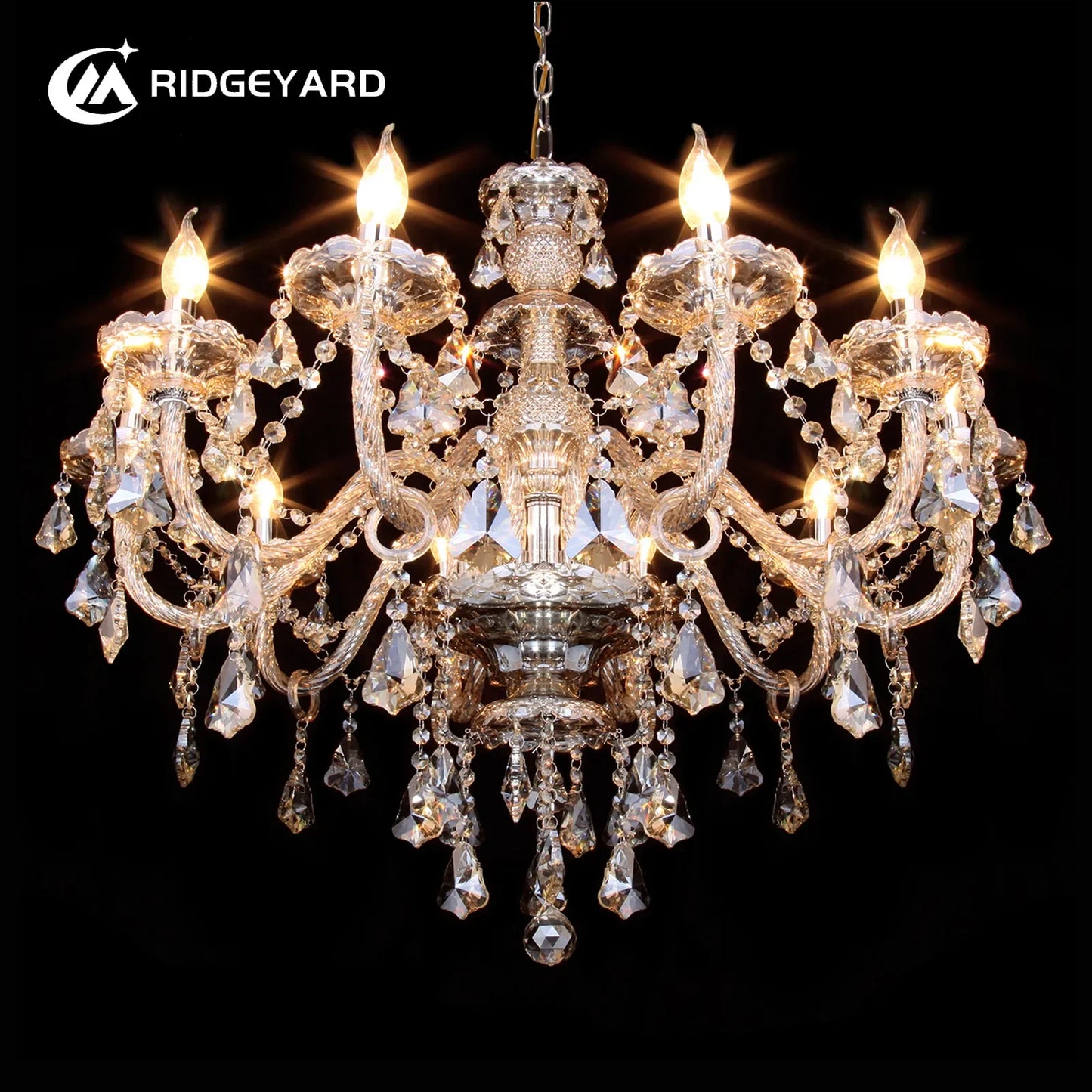 Crystal Chandelier Pendant Light Luxury Lamp LED Ceiling Light Vintage