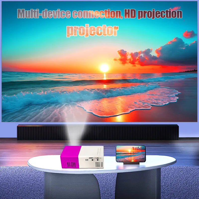 New LED Portable Projector Audio Home Theater Media Player