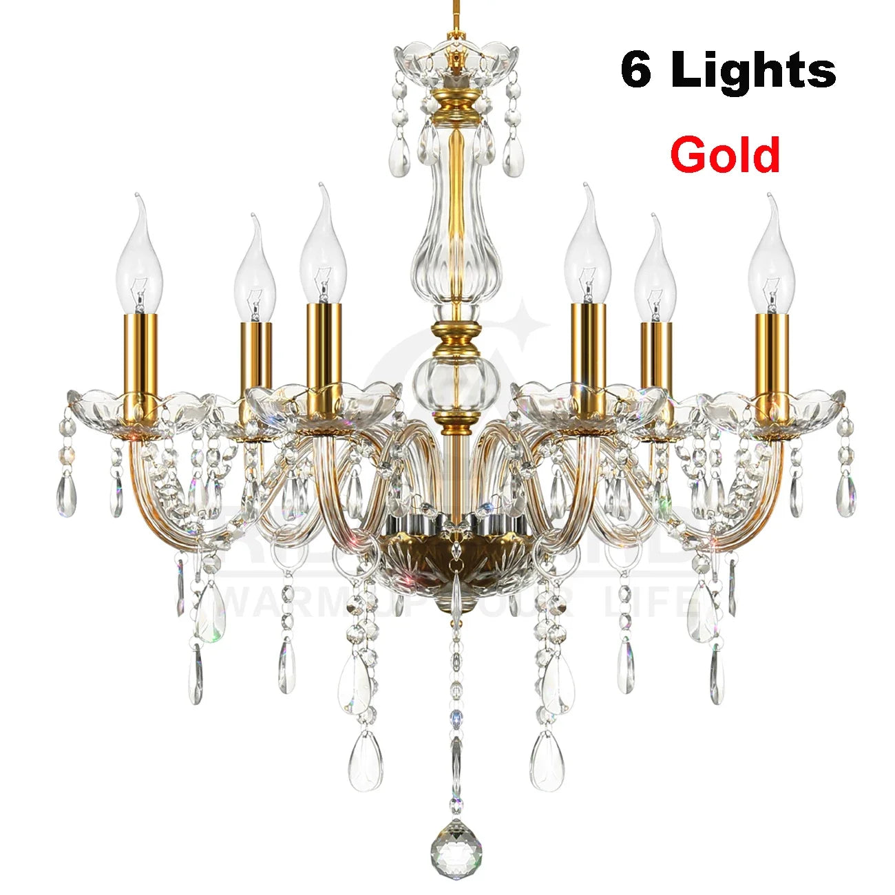 Crystal Chandelier Pendant Light Luxury Lamp LED Ceiling Light Vintage