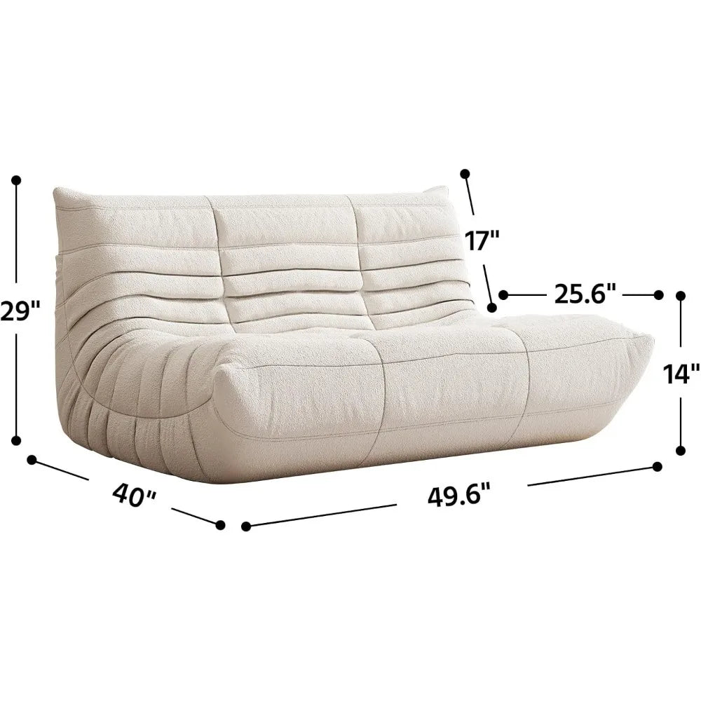 Bean Bag Fireside Chair with High-Resilience Foam, Non-Slip