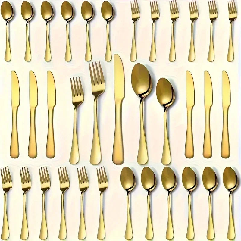 30/60-Piece Flatware Set, Stainless Steel Cutlery