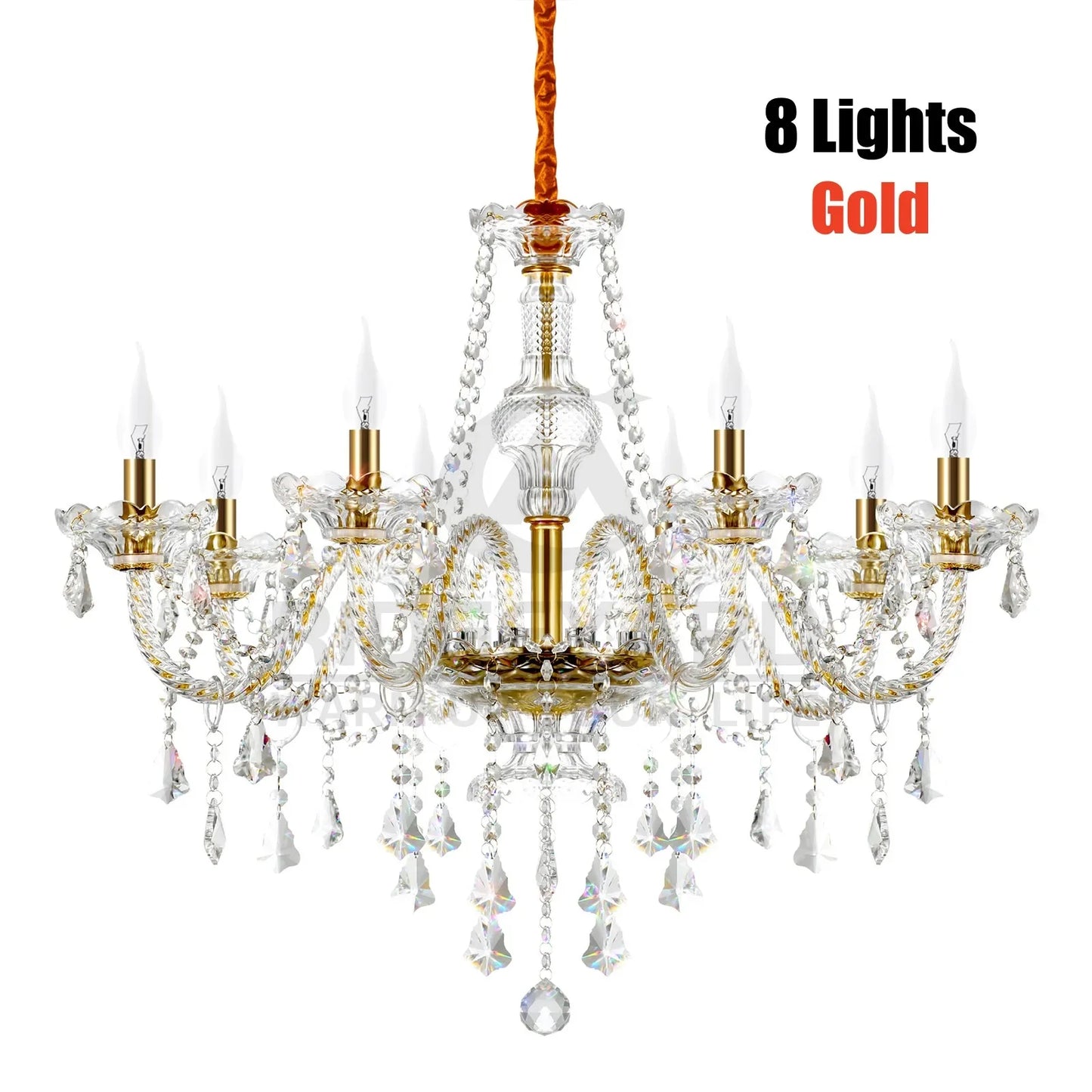 Crystal Chandelier Pendant Light Luxury Lamp LED Ceiling Light Vintage
