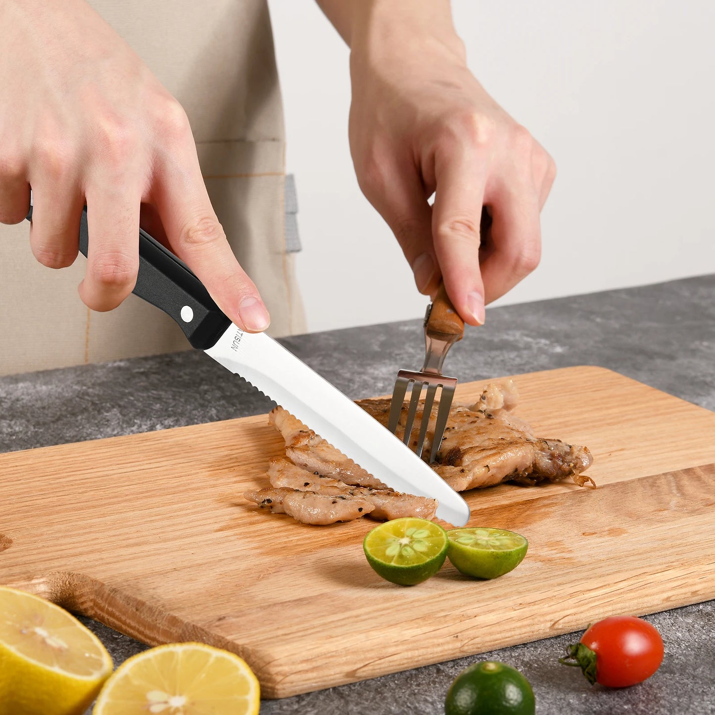 12 Pieces 4.5 Inch Steak Knives Set, Dishwasher Safe