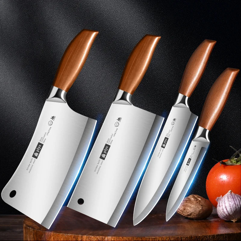Professional Kitchen Knife 4-piece set, cleaver, slicer, Chef Knife, and paring knife