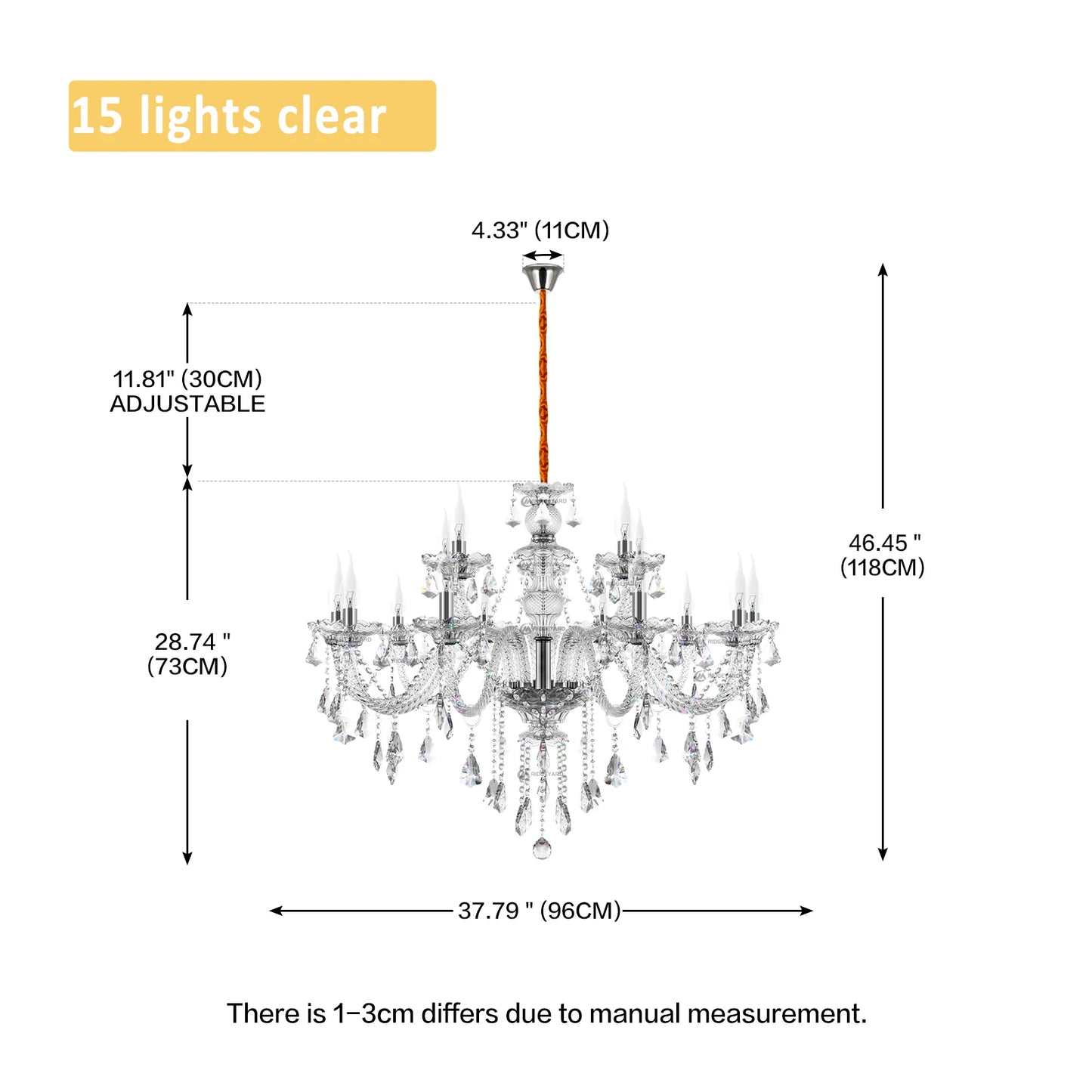 Classic 6 Lights Tassels Chandelier Crystal Modern Ceiling Light