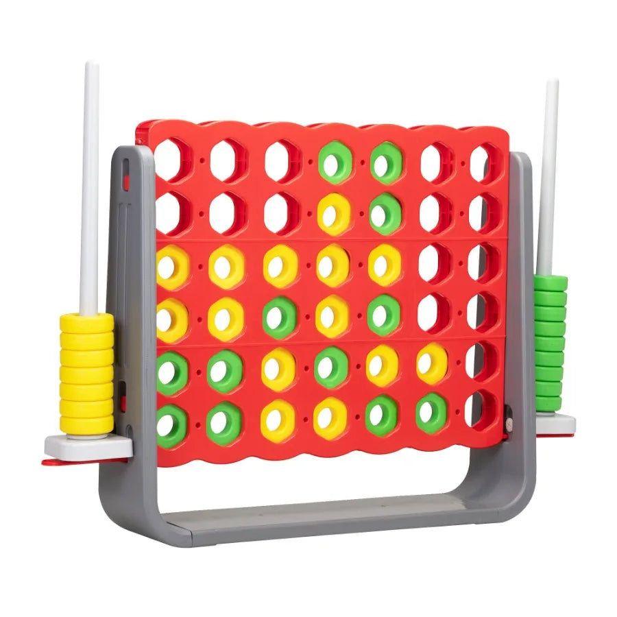 Giant Connect 4 with 42 Rings; Indoor Outdoor Game Set