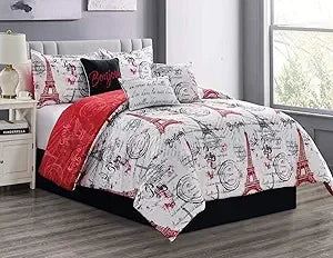 Queen Size Paris Comforter Set in a Bag