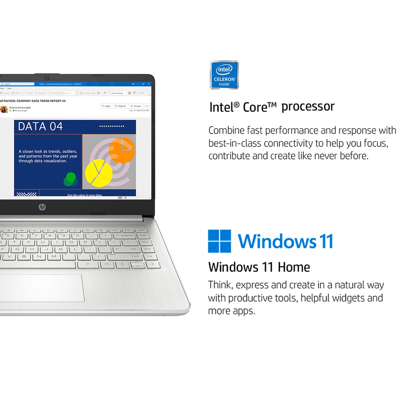 HP Newest 14" Business Laptop Intel Celeron